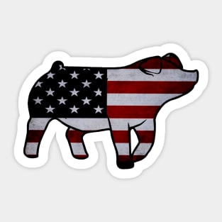 American Flag Pig Silhouette 1 - NOT FOR RESALE WITHOUT PERMISSION Sticker